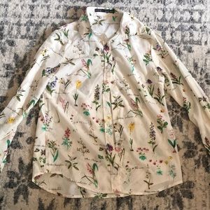 Silky floral blouse